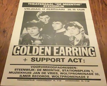 Golden Earring show poster February 10 1984 Steenwijk - De Meenthe